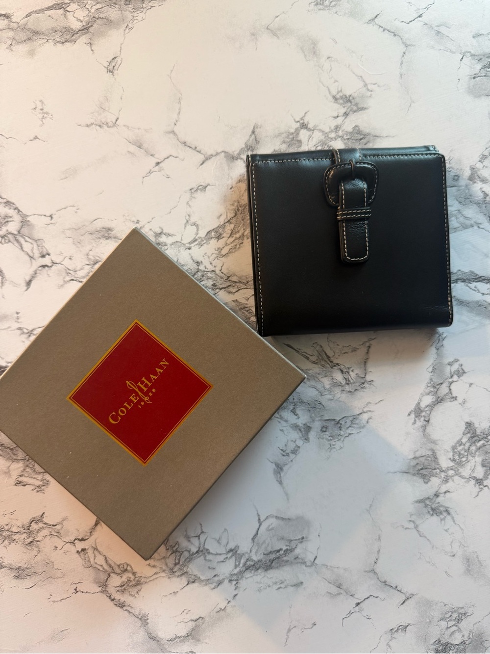 Cole Haan Black Leather Bifold Wallet